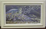 John Davis, Coastal Landscape with Birds and Seal, 21st century oil on board