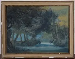 John Claude Nattes, View of a Duck Decoy in Lincolnshire, 1797, watercolour