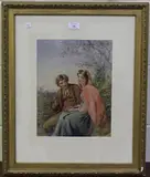 David Hardy, Rustic Courtship, 1866, watercolour