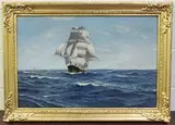 A. J. Parker, Sailing Vessel in a Stiff Breeze, 1905, oil on canvas