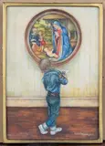 Dorothy Turton, The Junior Critic, watercolour on parchment