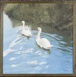 Michael P. Jevon, Two Swans, 2004, oil on canvas