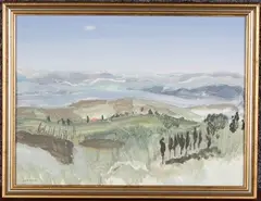 Irene Lesley Main, Sunrise at San Gimignano, 1980, mixed media