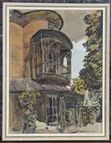 George Hooper, Weir House, Guildford, 1945, watercolour and ink