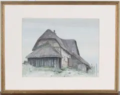 William Thomas Wood, A Country Cottage at Cholderton, Hants, watercolour