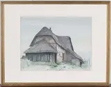 William Thomas Wood, A Country Cottage at Cholderton, Hants, watercolour