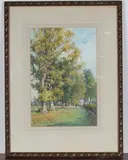 M.S. Haggerty, Sheep grazing beneath Trees, watercolour