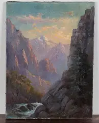 C.A. Krouse, Mountainous Landscape, oil on canvas