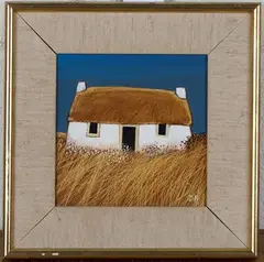 Thatched Cottage by David Humphreys, acrylic on board, sold Oct 2020