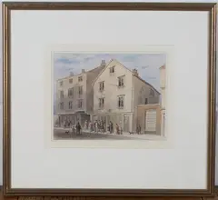Thomas Hosmer Shepherd, The Old Red Lion Tavern, West St., West Smithfield, watercolour