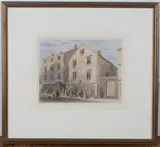 Thomas Hosmer Shepherd, The Old Red Lion Tavern, West St., West Smithfield, watercolour