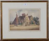 George de Paris, View of Wings Place, Ditchling, Anne of Cleve's House, 1851, watercolour