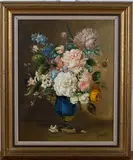 G.A. Pumfrey, Still Life of a Vase of Flowers, oil on canvas