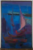 Noemia Guerra, Sailing Boats, oil on canvas