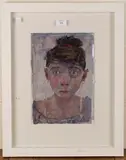 Joy Wolfenden-Brown, Portrait of a Woman, mixed media on paper