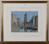 Anthony Flemming, Venice, St Barbius, watercolour
