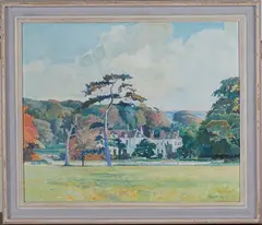 Richard P. Cook, View of Firle Place, oil on canvas