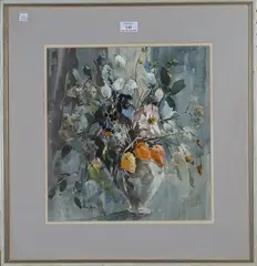 Ann Yates, Autumn Sketch, watercolour with gouache