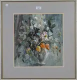 Ann Yates, Autumn Sketch, watercolour with gouache