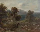 William Stone, Near Beddgelert, Snowdon in the distance, oil on canvas