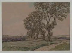 Martin Hardie, Mill, watercolour
