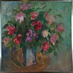 Jean Young, Rhododendrons, oil on canvas