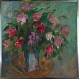 Jean Young, Rhododendrons, oil on canvas