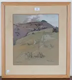 Florence Mary Sotheby Pitcher, Black Cap nr Plumpton, pencil and wash
