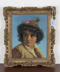 Marie Wunsch, Beppo' (Portrait of a Youth), oil on panel