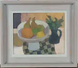 Annette Allcock, Still Life with Fruit, oil on board