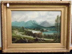 Edward Priestley, Head of Loch Awe with Kilchurn Castle, oil on canvas
