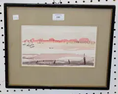 Ray Evans, Evening, Bosham, watercolour