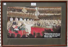 Frank Dickens, St. Petersburg 1912 Chess Masters Championship, watercolour