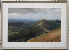 David Prentice, Rainclouds, Malvern Hills, 1996, pastel