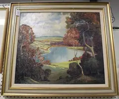 Cuckmere Haven, East Sussex by Dick Dyer, oil on canvas, sold Dec 2019