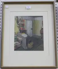 Roy Freer, White Door, pastel