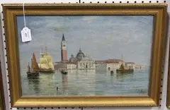 John Henry Oswald, Isola S. Giorgio, Venice, oil on canvas