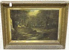 Henry Cooper, Old Cottages, Dartmouth, 1909, oil on canvas