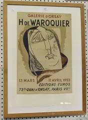 Henry de Waroquier, Galerie D'Orsay (Poster for the Exhibition), colour lithograph