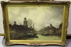 John Ernest Aitken, Delfshaven, Rotterdam, watercolour
