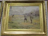 Maurice Bertrand De Castex, The Shooting Party, 1995, oil on canvas