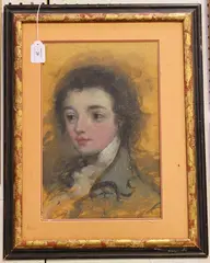 Tom O'Donnell, Head and Shoulders Portrait of a Man wearing a White Stock, oil on board