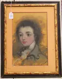 Tom O'Donnell, Head and Shoulders Portrait of a Man wearing a White Stock, oil on board