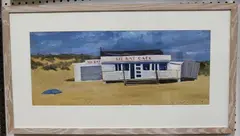 Charles Penny, Kit Kat Café, Camber Sands, 21st century oil on board