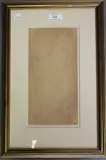 Daniel Maclise, Costume Study' (Male Figure with Cape and Staff), pencil