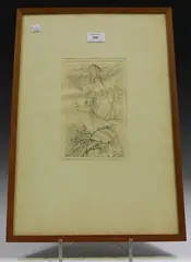 Ru van Rossem, The Goddess in the Wood, etching
