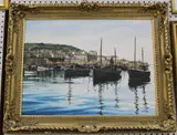 Geoffrey Huband, Mousehole Harbour, Cornwall, oil on canvas