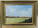 Daniel Wright, Race Day' (Horse Racing), oil on board
