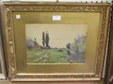 John M. Macintosh, At Bank's Farm, Thatcham, watercolour