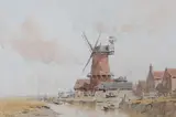 Gerald Ackermann, Old Cley Mill, 1946, watercolour